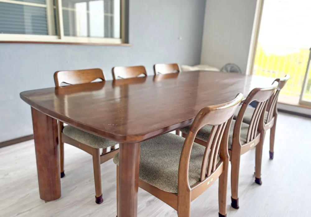 Dining room with Pacific Ocean view — private beach house near Narita Airport Japan